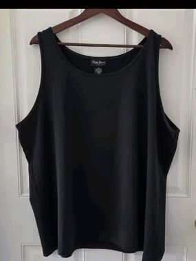 Maggie Barnes Black Sleeveless Tank Shell Top Stretch Womens Size 2X